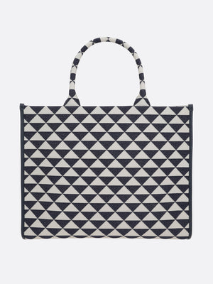 Prada Symbole Large Tote Bag In Jacquard-PRADA-JOHN JULIA