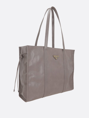 Soft Lux Leather Large Tote Bag-PRADA-JOHN JULIA