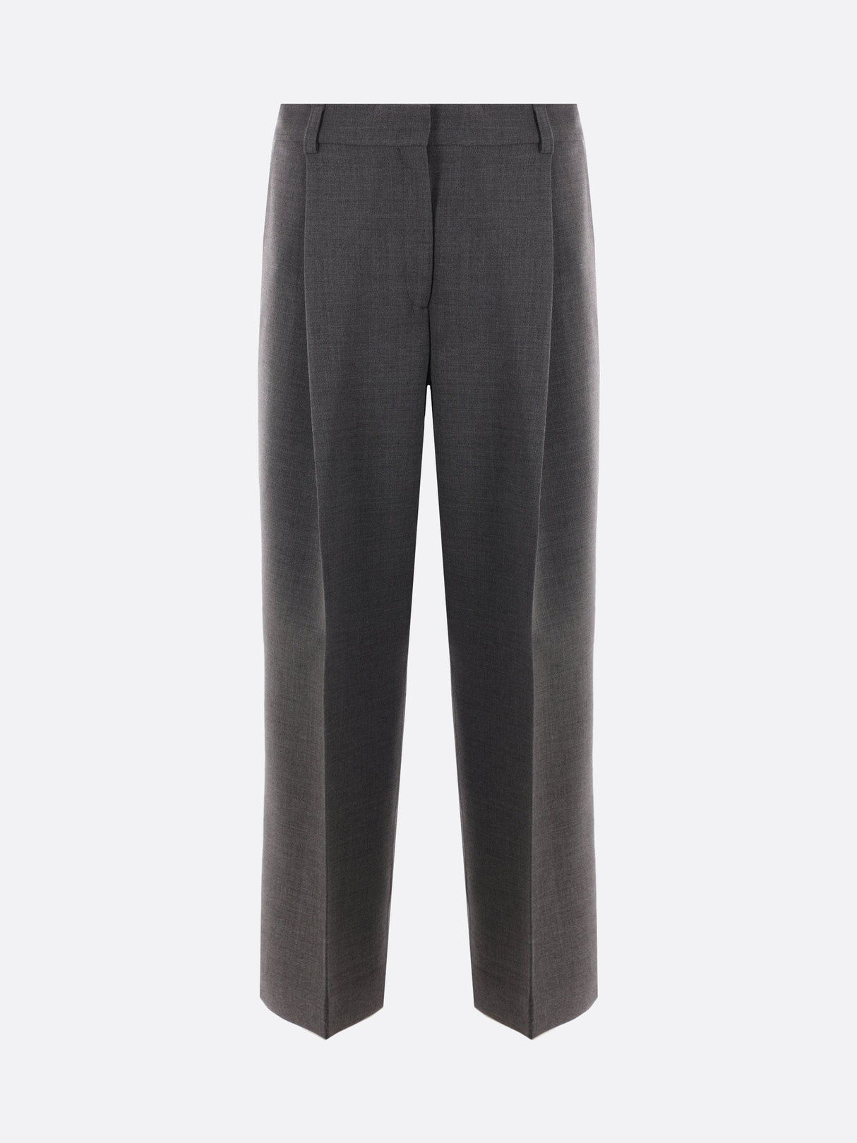 Pleated Wool Blend Trousers-Totême-JOHN JULIA