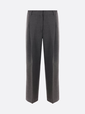 Pleated Wool Blend Trousers-Totême-JOHN JULIA