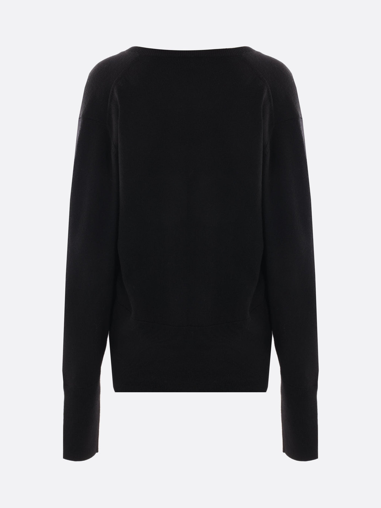 Deep V-neck Wool Sweater-Totême-JOHN JULIA