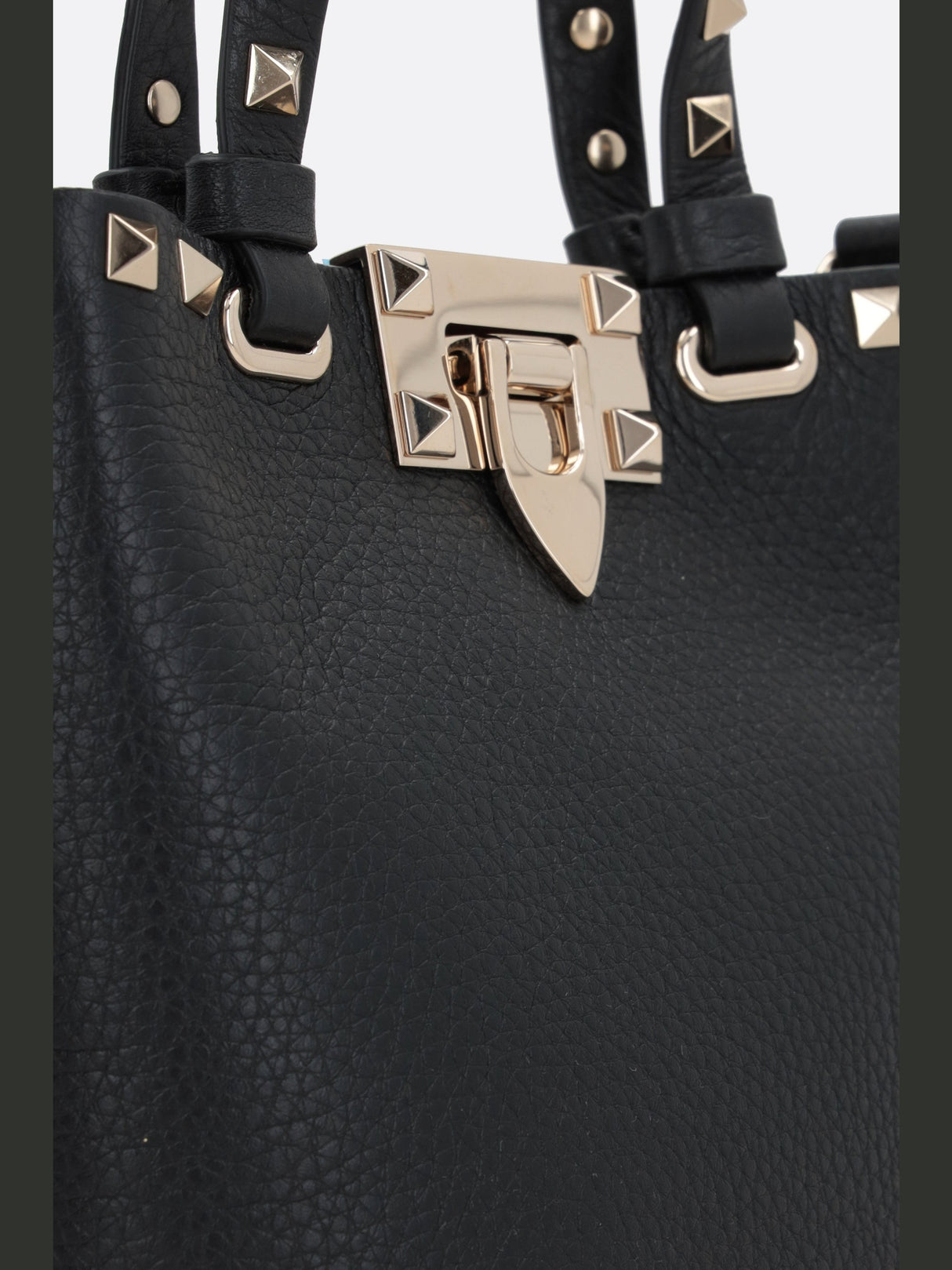 Rockstud Mini Grainy Leather Tote-VALENTINO GARAVANI-JOHN JULIA