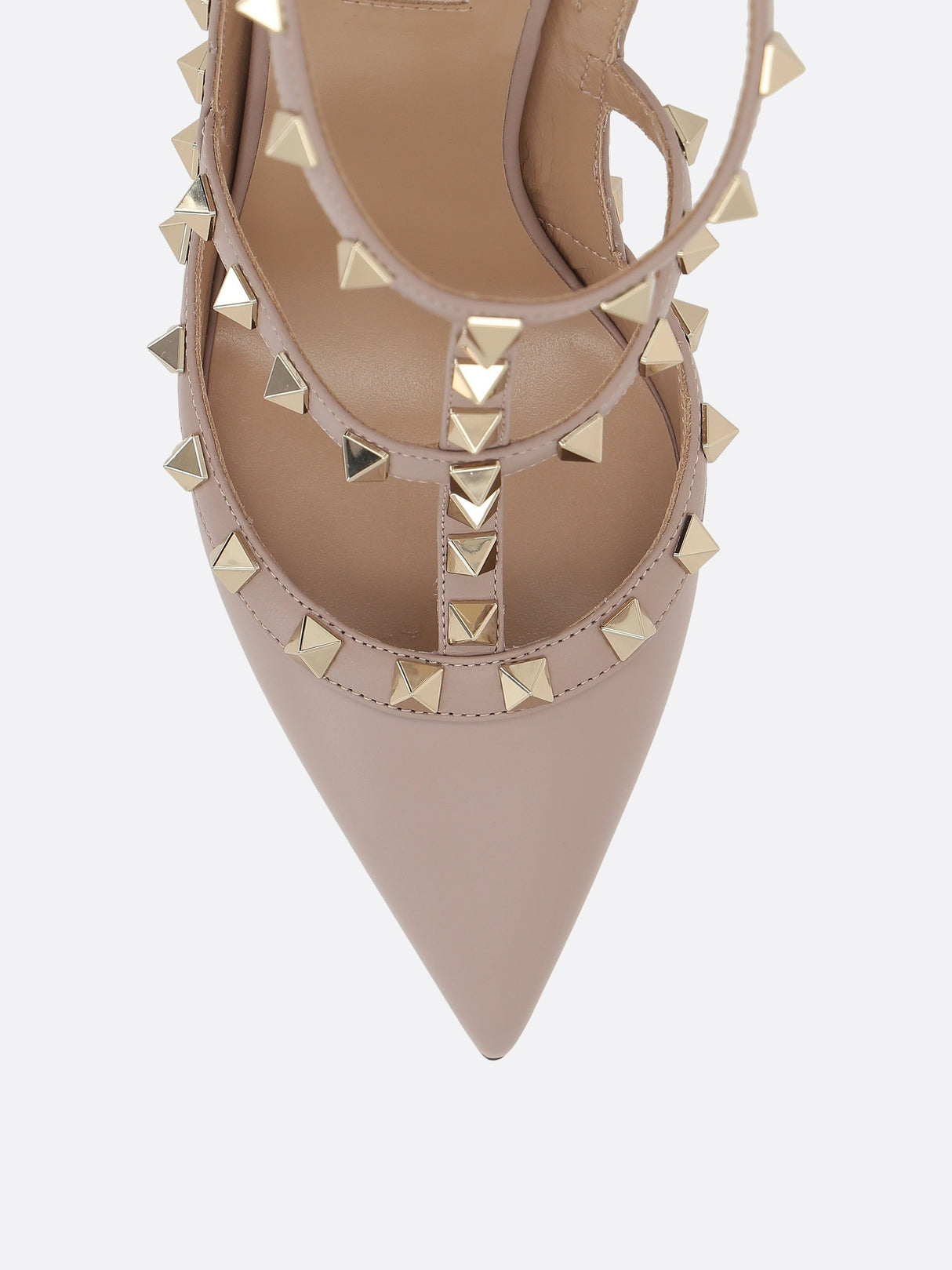 Rockstud Smooth Leather Slingback Pumps-VALENTINO GARAVANI-JOHN JULIA