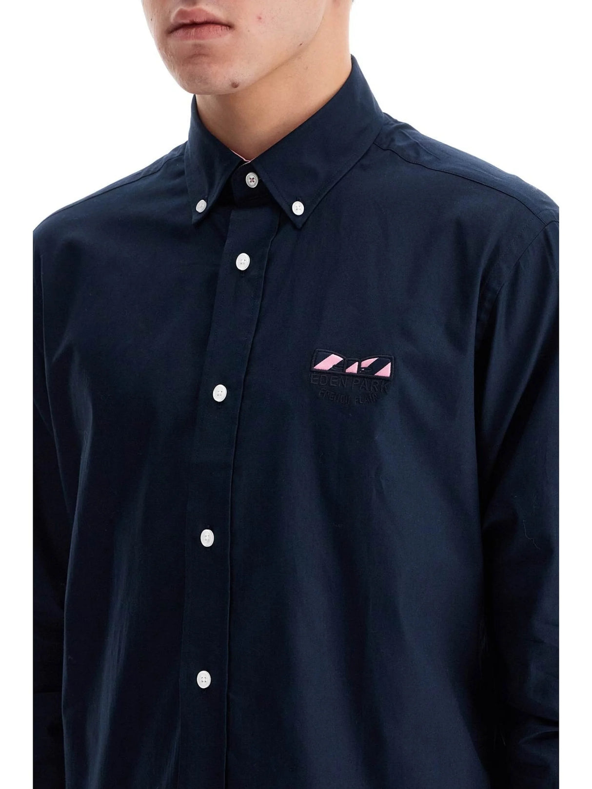 Oxford Shirt With Butterfly Embroidery