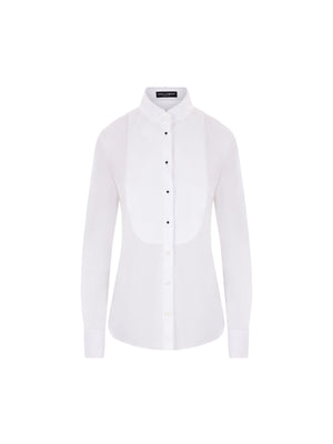 Poplin Shirt With Piquet Bib-EDEN PARK-JOHN JULIA