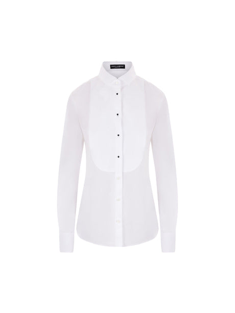 Poplin Shirt With Piquet Bib-EDEN PARK-JOHN JULIA