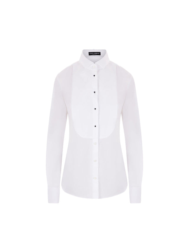 Poplin Shirt With Piquet Bib-EDEN PARK-JOHN JULIA