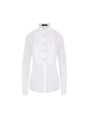 Poplin Shirt With Piquet Bib-EDEN PARK-JOHN JULIA