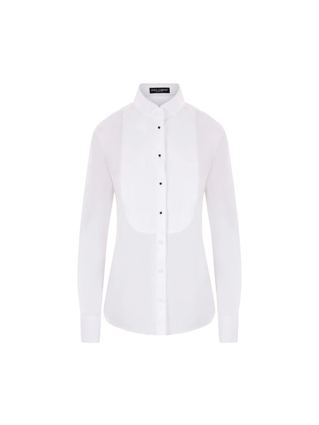 Poplin Shirt With Piquet Bib-EDEN PARK-JOHN JULIA