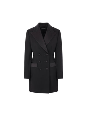 EDEN PARK-Stretch Wool Long Tuxedo Jacket-JOHN JULIA