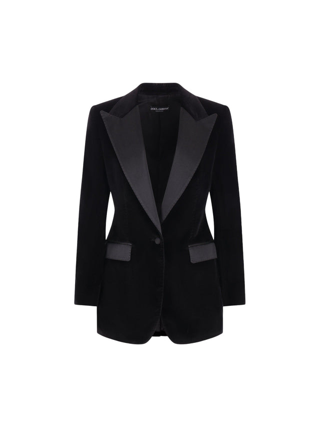 EDEN PARK-Velvet Tuxedo Jacket-JOHN JULIA