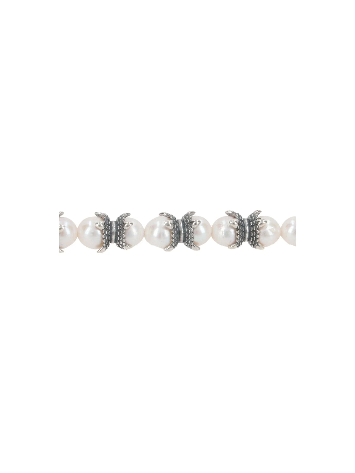 Pearl-embellished Sterling Silver Bracelet-EMANUELE BICOCCHI-JOHN JULIA