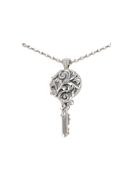 Sterling Silver Arabesque Key Necklace-EMANUELE BICOCCHI-JOHN JULIA