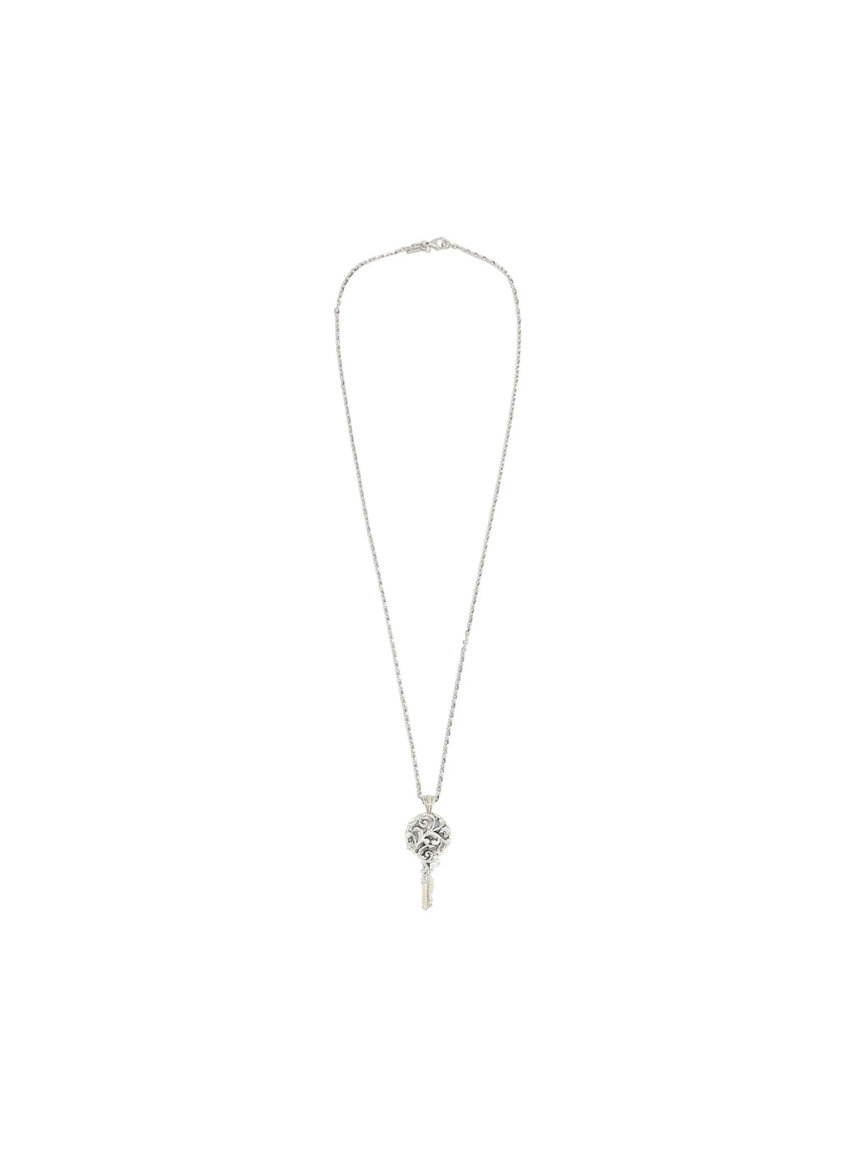 Sterling Silver Arabesque Key Necklace-EMANUELE BICOCCHI-JOHN JULIA