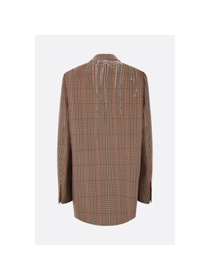 Blink Check Wool Oversize Jacket-EMPORIO ARMANI-JOHN JULIA