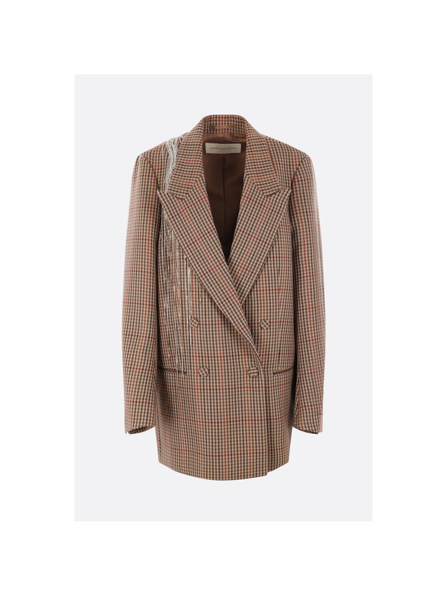 Blink Check Wool Oversize Jacket-EMPORIO ARMANI-JOHN JULIA