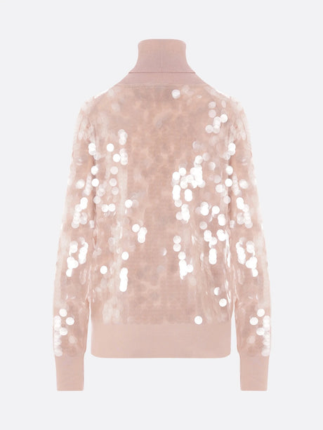 Wool Turtleneck With Sequins