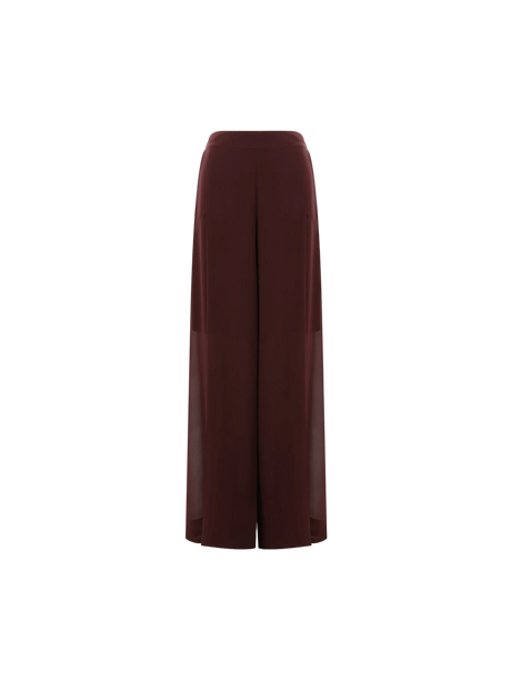 ERMANNO SCERVINO-Silk Chiffon Wide-leg Trousers-JOHN JULIA