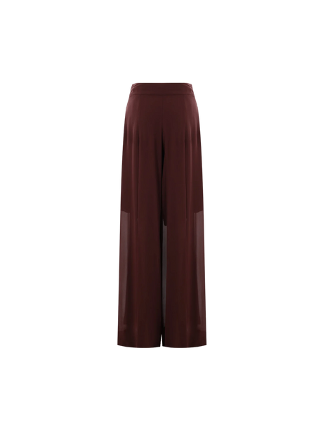 ERMANNO SCERVINO-Silk Chiffon Wide-leg Trousers-JOHN JULIA