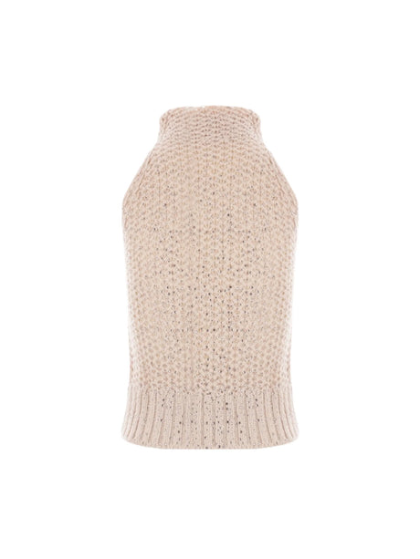 Sleeveless Wool Blend Sweater-ERMANNO SCERVINO-JOHN JULIA