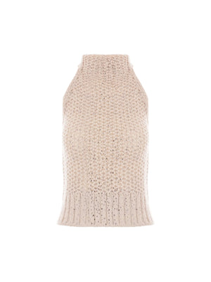 Sleeveless Wool Blend Sweater-ERMANNO SCERVINO-JOHN JULIA