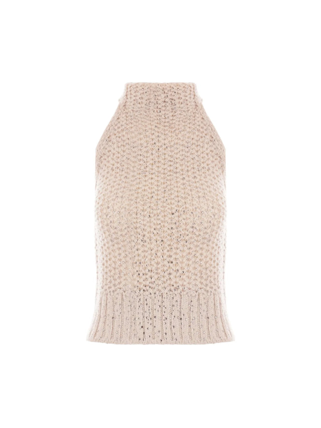 Sleeveless Wool Blend Sweater-ERMANNO SCERVINO-JOHN JULIA