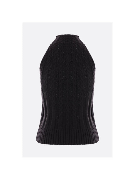 ERMANNO SCERVINO-Sleeveless Wool Blend Sweater-JOHN JULIA