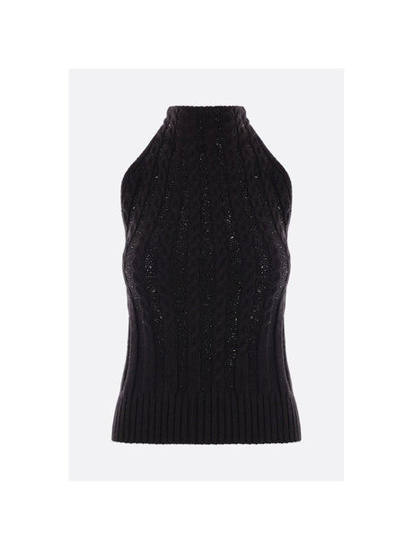 ERMANNO SCERVINO-Sleeveless Wool Blend Sweater-JOHN JULIA