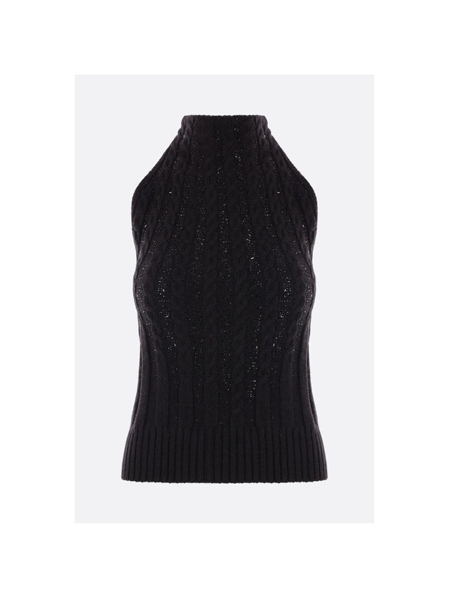 ERMANNO SCERVINO-Sleeveless Wool Blend Sweater-JOHN JULIA