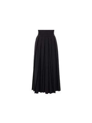 Stretch Wool Pleated Skirt-ERMANNO SCERVINO-JOHN JULIA