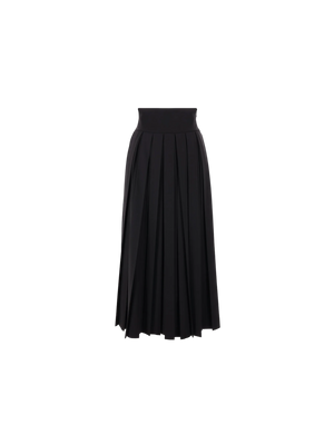 Stretch Wool Pleated Skirt-ERMANNO SCERVINO-JOHN JULIA