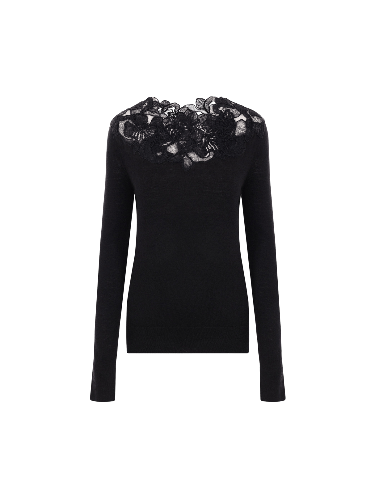 Wool and Lace Sweater-ERMANNO SCERVINO-JOHN JULIA