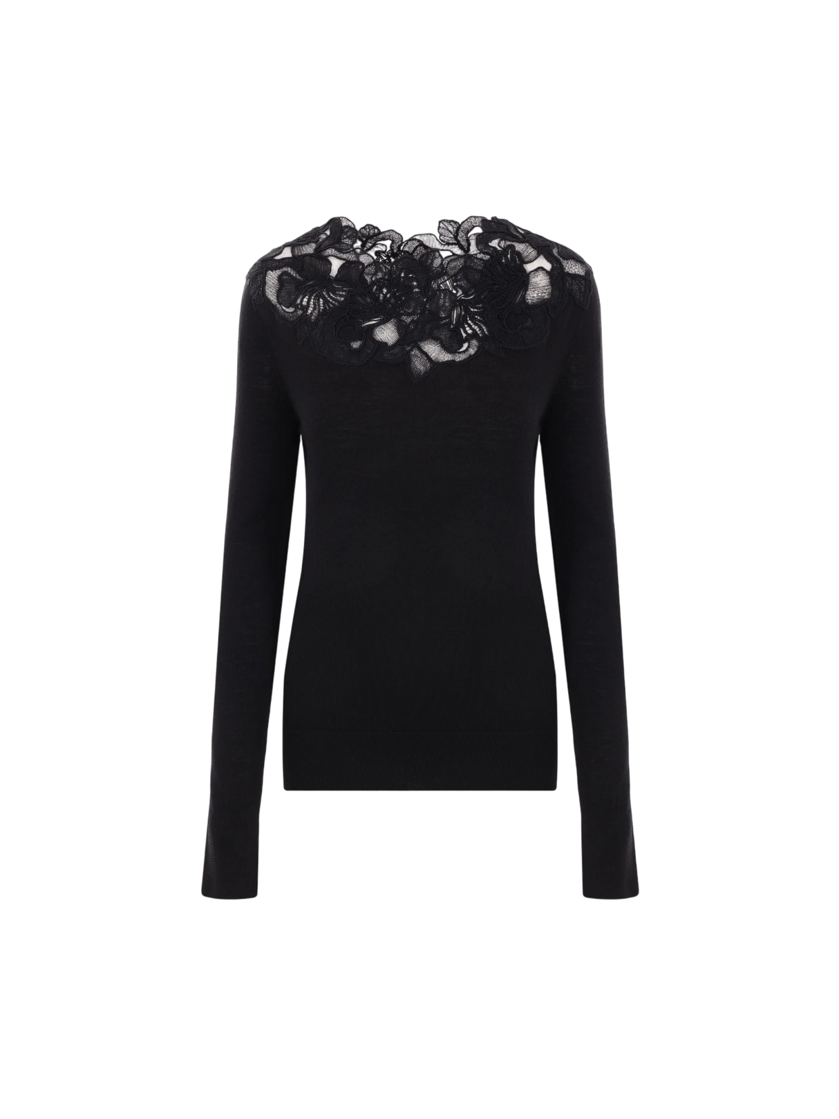 Wool and Lace Sweater-ERMANNO SCERVINO-JOHN JULIA