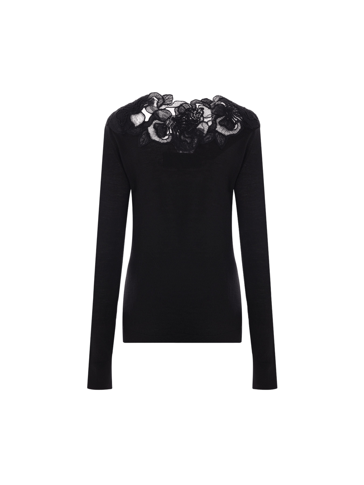 Wool and Lace Sweater-ERMANNO SCERVINO-JOHN JULIA