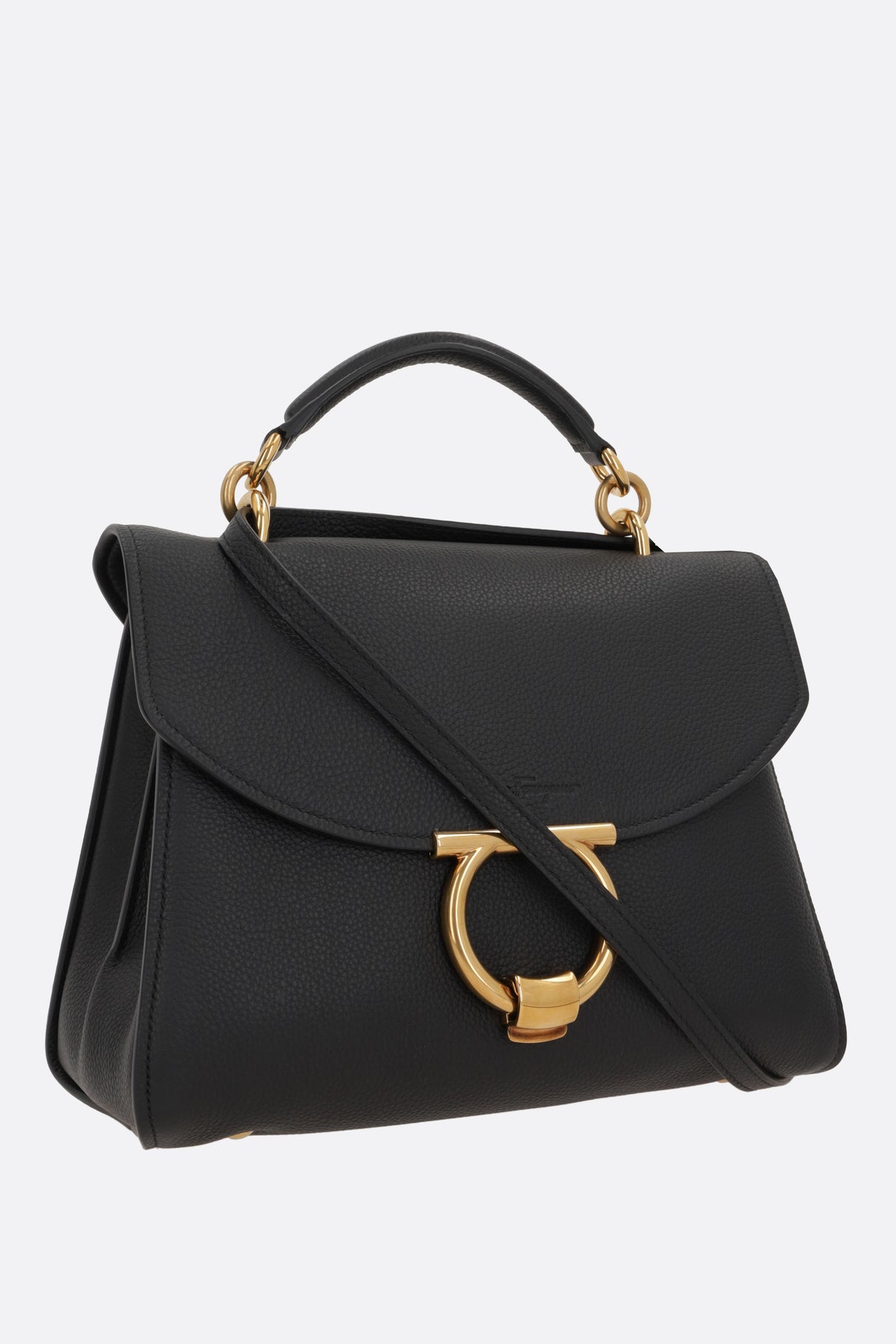 Margot Grainy Leather Handbag-FERRAGAMO-JOHN JULIA