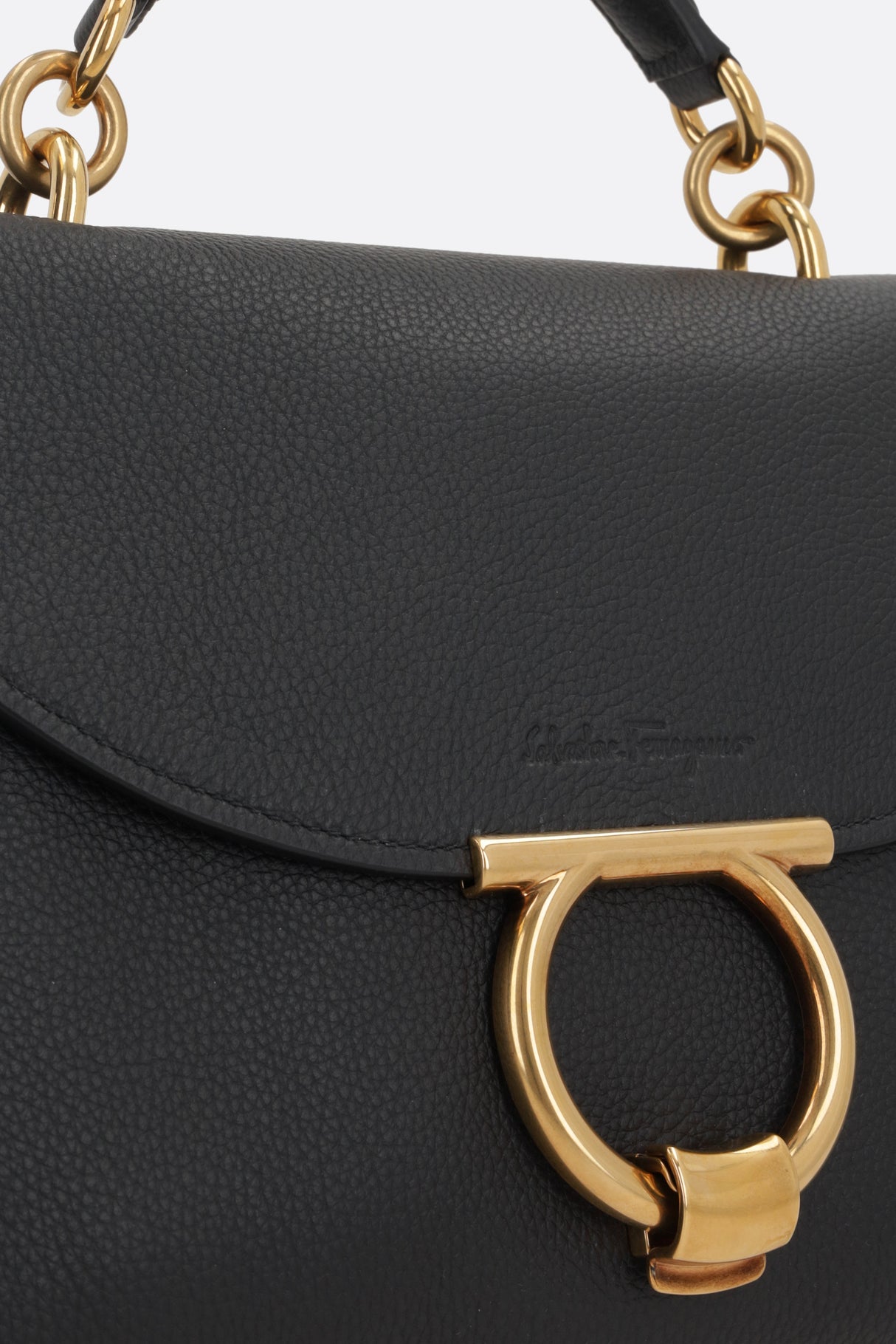 Margot Grainy Leather Handbag-FERRAGAMO-JOHN JULIA