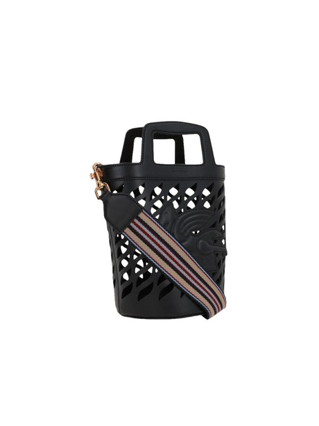 ETRO-Laser-Cut Leather Coffa Bucket Bag-JOHN JULIA