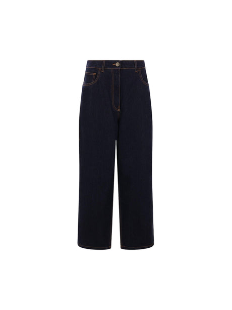 Lurex Denim Baggy Jeans-ETRO-JOHN JULIA