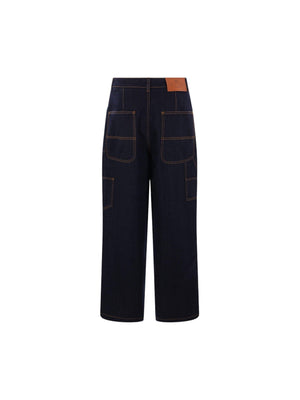 Lurex Denim Baggy Jeans-ETRO-JOHN JULIA