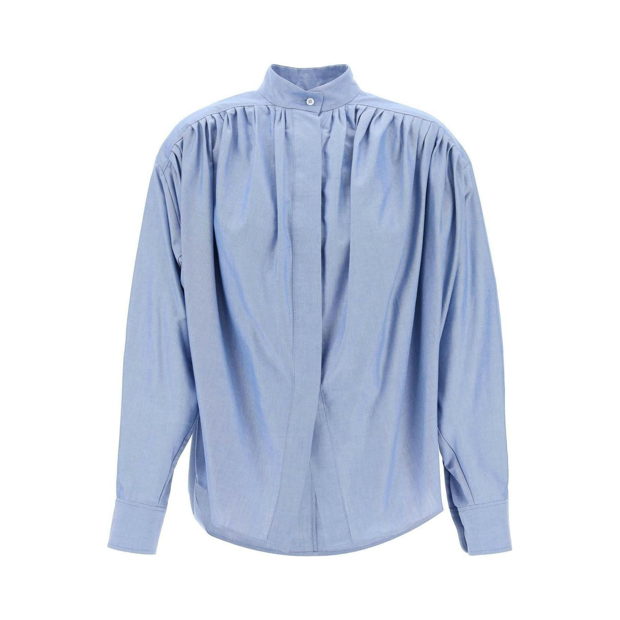 Oversized Ruched Cotton-Oxford Top ETRO JOHN JULIA.