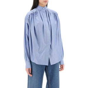 Oversized Ruched Cotton-Oxford Top ETRO JOHN JULIA.