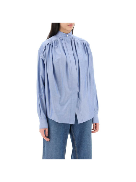 Oversized Ruched Cotton-Oxford Top ETRO JOHN JULIA.