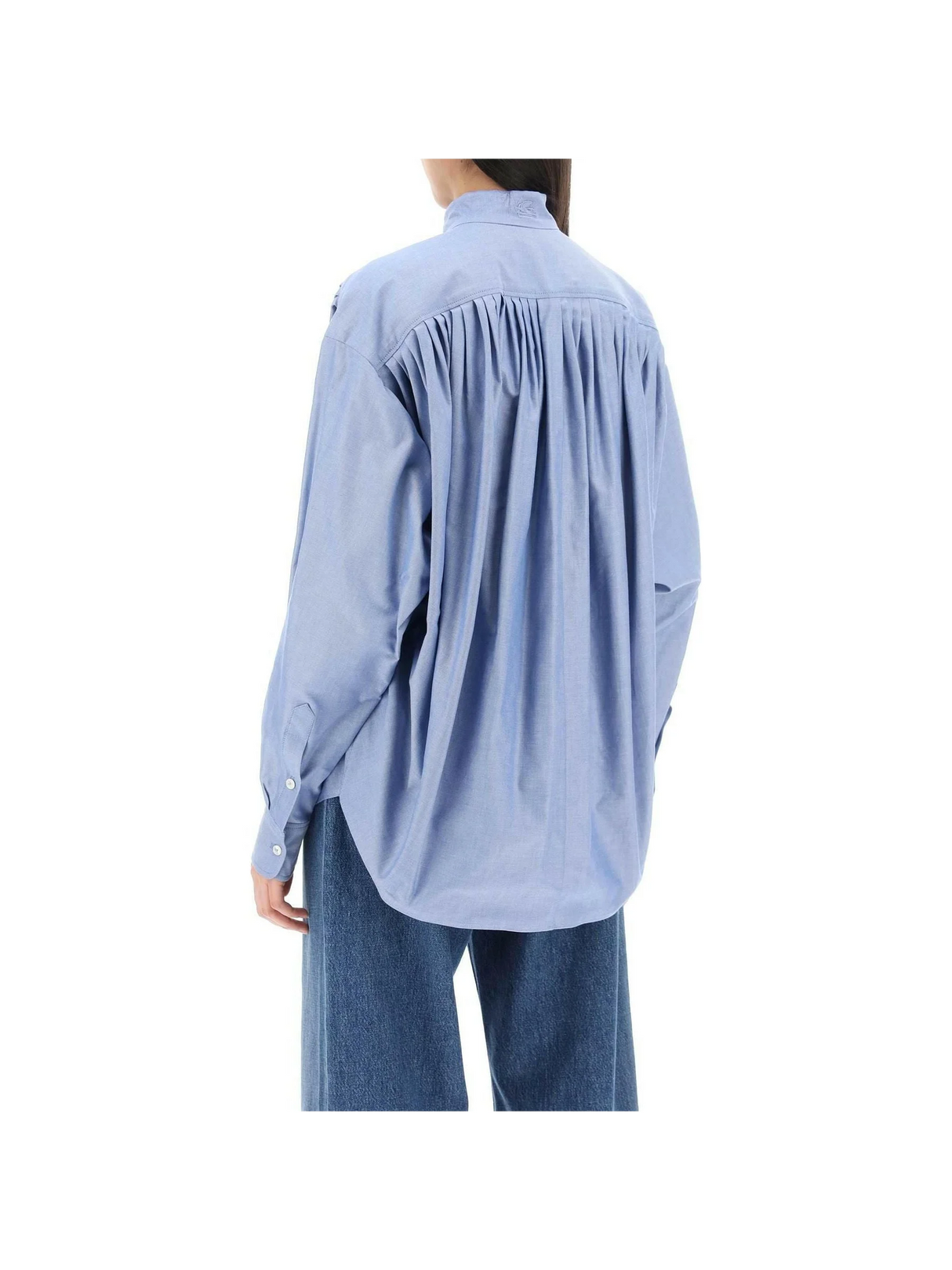 Oversized Ruched Cotton-Oxford Top ETRO JOHN JULIA.