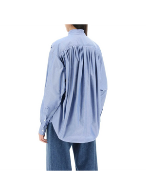 Oversized Ruched Cotton-Oxford Top ETRO JOHN JULIA.