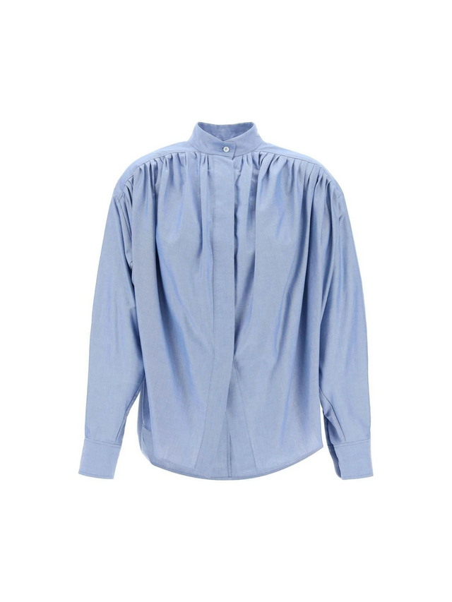 Oversized Ruched Cotton-Oxford Top ETRO JOHN JULIA.