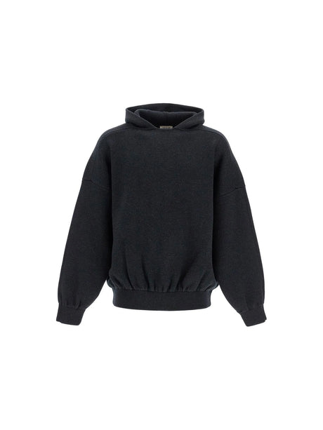 Hooded Knit Sweatshirt With