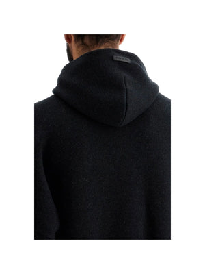 Hooded Knit Sweatshirt With