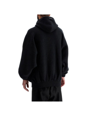 Hooded Knit Sweatshirt With