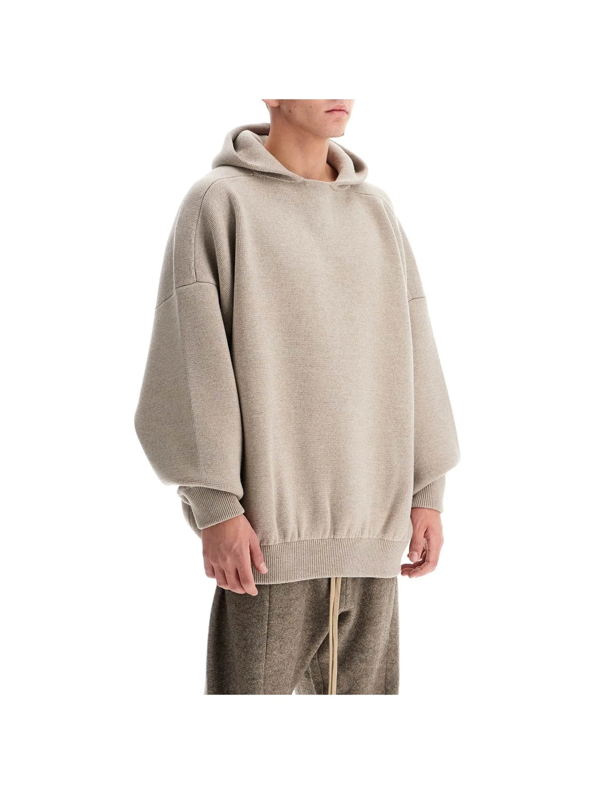 Knit Hooded Wool Sweater-Fear of God-JOHN JULIA