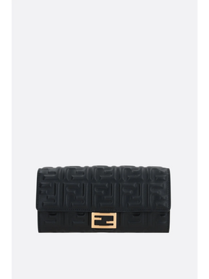 Baguette Ff Embossed Nappa Wallet On Chain